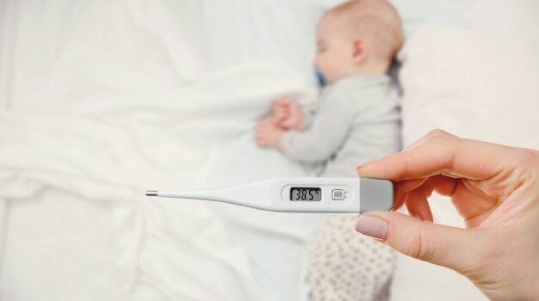 Bebis feber vård tredagarsfeber