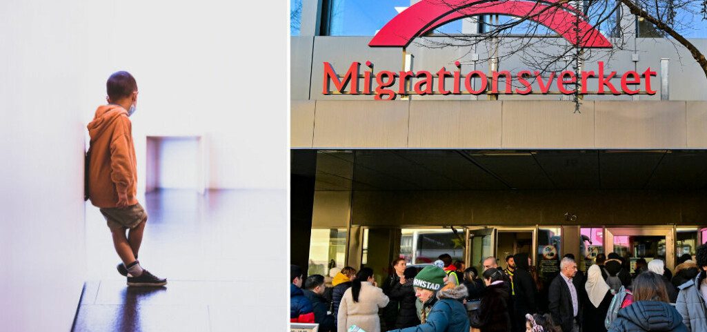 Ensamkommande barn fångas upp i kön utanför Migrationsverket