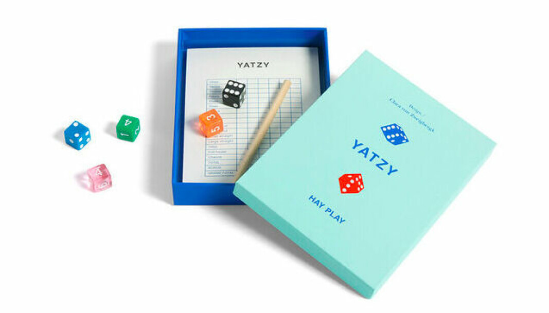 Sjukt elegant Yatzy-kit från danska designerfavoriten Hay.