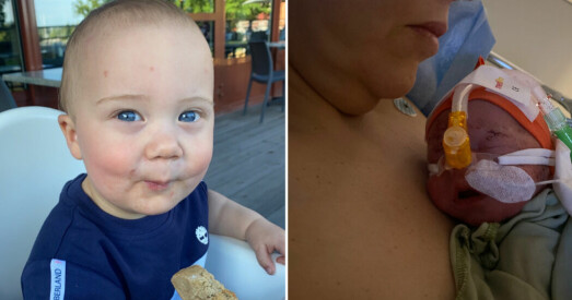 Alexandra återupplivade sin åtta veckor gamla son: 