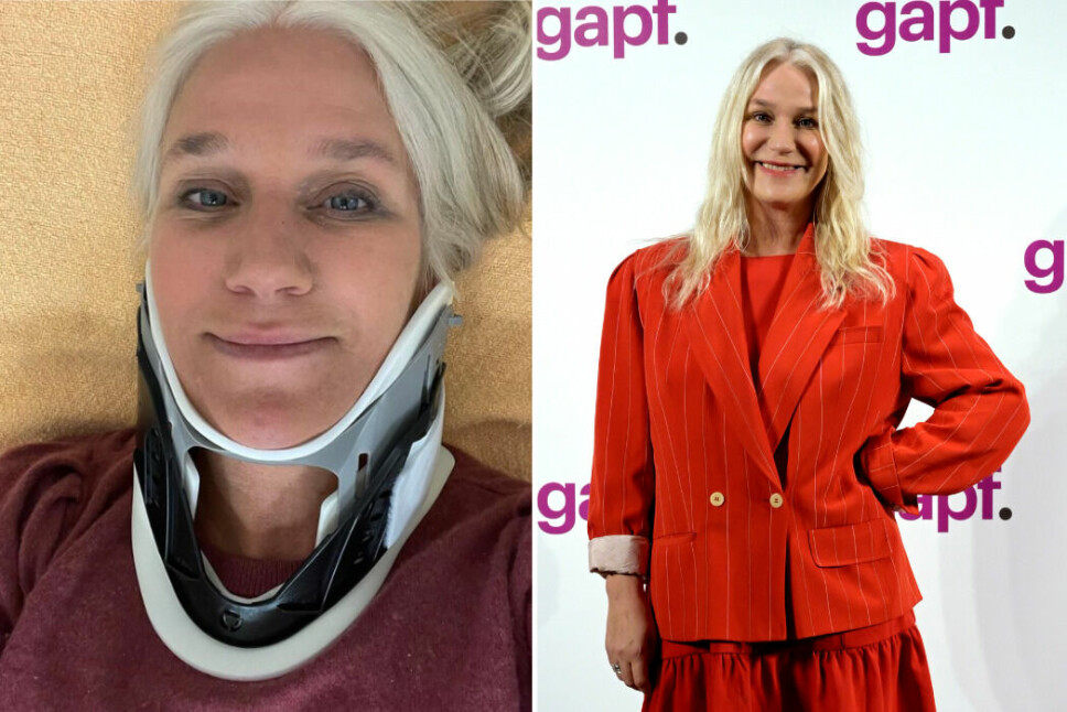 Ann Söderlund har förts till sjukhus efter en mopedolycka.