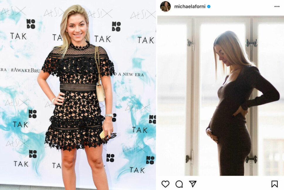 Michaela Forni är gravid. Hon och sambon Damon Foroozesh väntar sitt andra barn tillsammans.