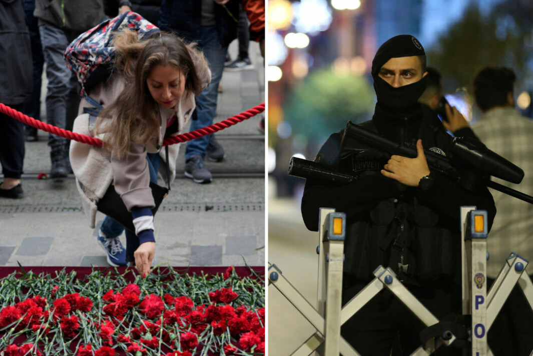 Turkiets befolkning sörjer personerna som omkom i söndagens explosion. Kvinnan på bilden är inte kvinnan som är gripen.