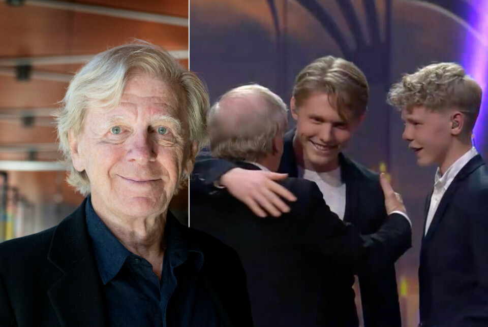 Claes Eriksson hyllas i TV4-programmet 'VIlket liv!' och får då en hyllning av sina barnbarn.