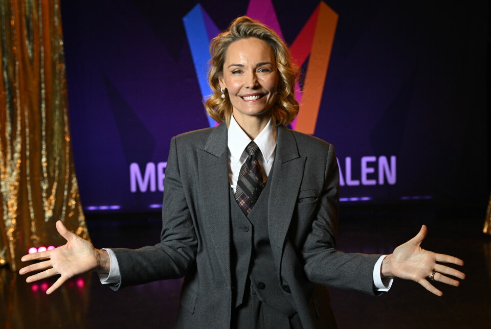 Carina Berg är programledare för Melodifestivalen 2024.