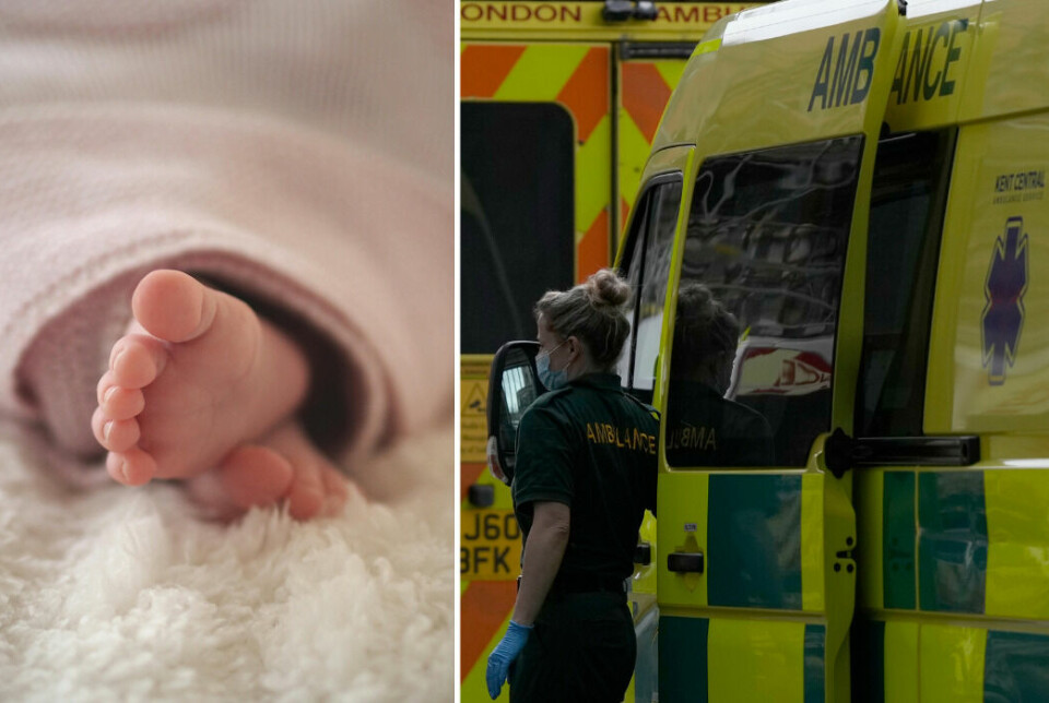 Det nyfödda barnet hittades invirad i en handduk.